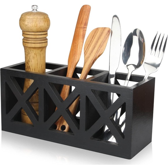 Wooden Silverware Holder - Picture 3 of 7